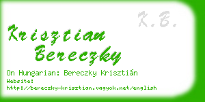 krisztian bereczky business card